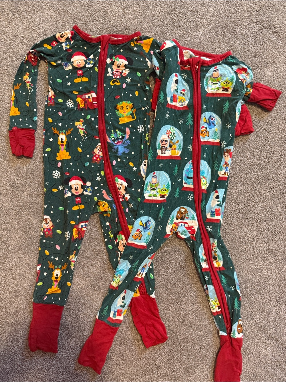 Set of 2 Little Sleepies Zippy - Disney Christmas Parade & Pixar Snow Globe